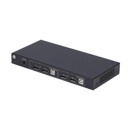 StarTech.com Switch KVM DisplayPort 2 Ports avec Matrice Vidéo Double Vue, 4K 60Hz, Hub 4x Ports USB, Commutateur KVM, Commutation par Touche de Raccourci, Matrice KVM DP 1.2, Conforme TAA StarTech.com Switch KVM DisplayPort 2 Ports avec Matrice Vidéo Double Vue, 4K 60Hz, Hub 4x Ports USB, Commutateur KVM, Commutation par Touche de Raccourci, Matrice KVM DP 1.2, Conforme TAA
