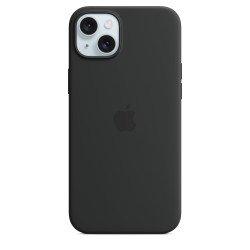 Apple Coque en silicone avec MagSafe pour iPhone 15 Plus - Noir Apple Coque en silicone avec MagSafe pour iPhone 15 Plus - Noir