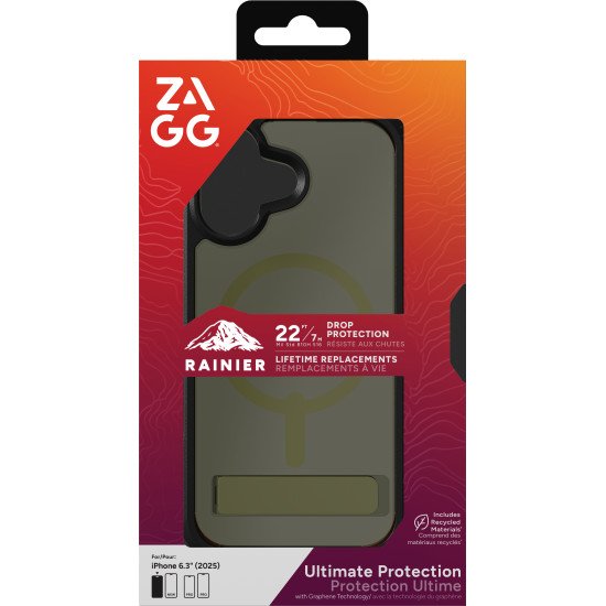 ZAGG Rainier Snap Kickstand coque de protection pour téléphones portables 16 cm (6.3") Housse Vert ZAGG Rainier Snap Kickstand coque de protection pour téléphones portables 16 cm (6.3") Housse Vert