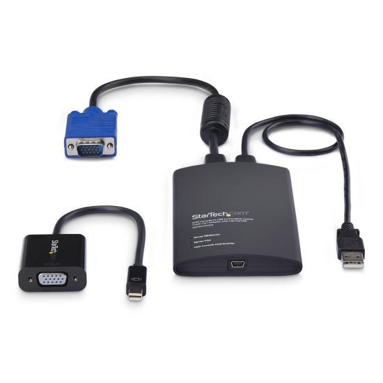 StarTech.com Adaptateur de PC Portable pour Crash Cart, Console KVM USB/VGA/Mini DisplayPort, Transfert de Fichiers et Capture Vidéo, Conforme TAA