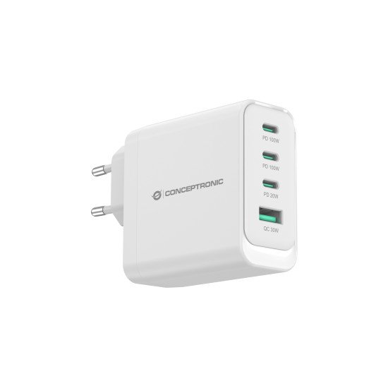 Conceptronic ALTHEA22W100 chargeur d'appareils mobiles Universel Blanc Secteur Charge rapide Intérieure Conceptronic ALTHEA22W100 chargeur d'appareils mobiles Universel Blanc Secteur Charge rapide Intérieure