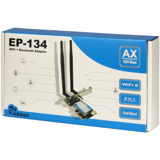 Inter-Tech EP-134 Interne WLAN / Bluetooth 1800 Mbit/s