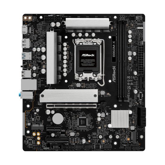 Asrock B860M-X Intel B860 LGA 1851 (Socket V1) micro ATX Asrock B860M-X Intel B860 LGA 1851 (Socket V1) micro ATX