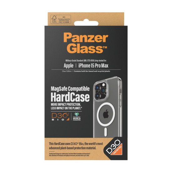 PanzerGlass HardCase with D30 MagSafe coque de protection pour téléphones portables Housse Transparent