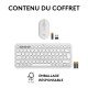 Logitech Pebble 2 Combo clavier Souris incluse RF sans fil + Bluetooth AZERTY Français Blanc