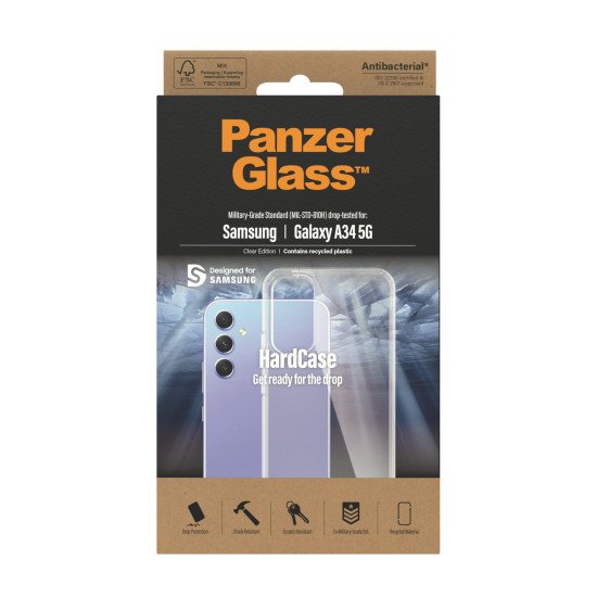 PanzerGlass Samsung Galaxy A34 5G HardCase - (444) coque de protection pour téléphones portables Housse Transparent