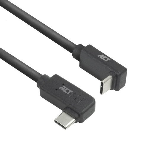 ACT Câble USB 3.0 10 Gbit/s 60 W USB Type-C (coudé vers la gauche/droite) vers USB Type-C (coudé vers le haut/bas), 1 mètre