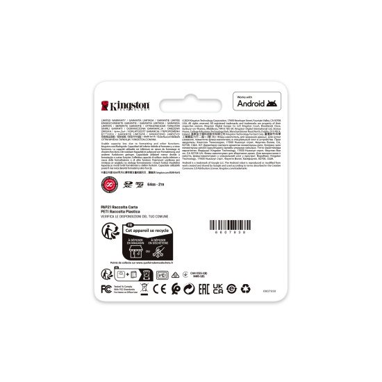 Kingston Technology Carte microSDXC Canvas Go Plus Gen4 200R A2 U3 de 256 Go, pack unique sans ADP Kingston Technology Carte microSDXC Canvas Go Plus Gen4 200R A2 U3 de 256 Go, pack unique sans ADP