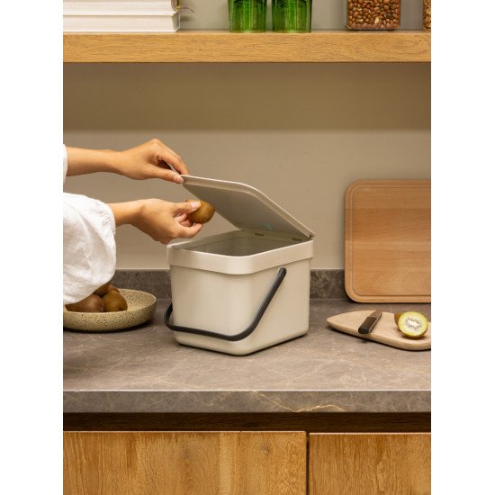 Brabantia Sort & Go 6 L Rectangulaire Plastique recyclé Beige