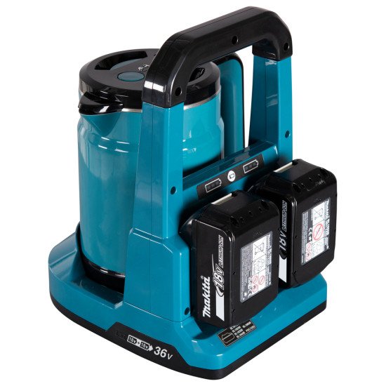 Makita DKT360Z bouilloire 0,8 L Noir, Bleu