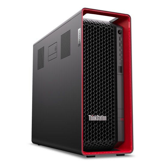 Lenovo ThinkStation P8 AMD Ryzen Threadripper PRO 9955WX 64 Go DDR5-SDRAM 2,51 To SSD Windows 11 Pro Tower Station de travail Noir, Rouge
