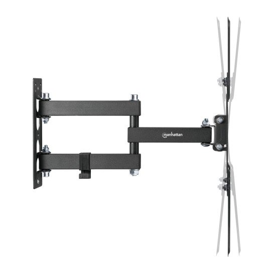Manhattan Support mural pour TV/moniteurs (Bras articulé), écrans 32" à 55", Compatibilité VESA : de 100x100 à 400x400 mm (vérifiez les dimensions des quatre trous de fixation à l'arrière), charge max. 30 kg, noir