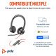 POLY Micro-casque Blackwire 8225 stéréo USB-C + adaptateur USB-C/A