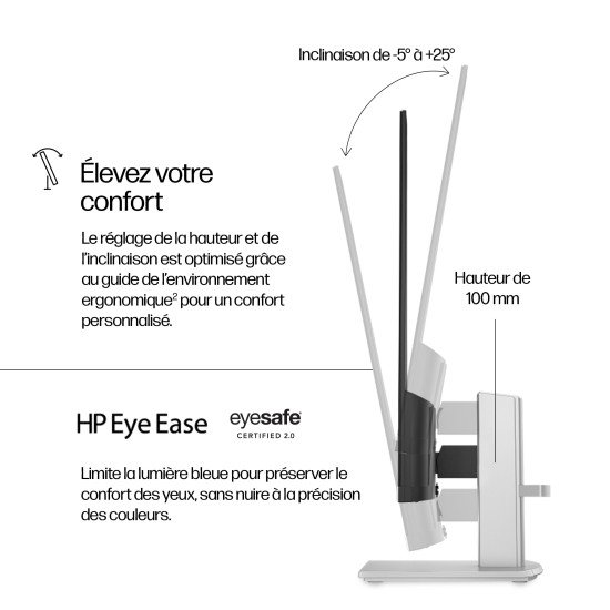 HP Series 5 Écran Full HD réglable en hauteur 27 pouces Série 5 - 527sh