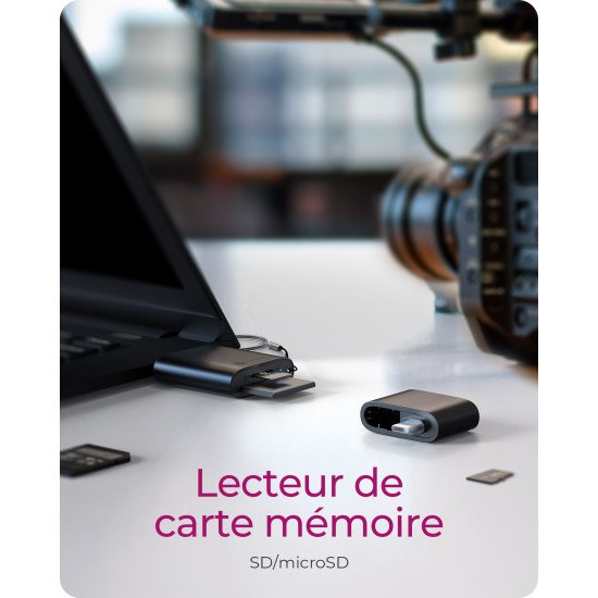 ICY BOX Lecteur de cartes 2 en 1 via interface USB Type-A & USB Type-C