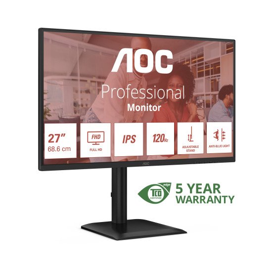 AOC 27E4U écran PC 68,6 cm (27") 1920 x 1080 pixels Full HD LED Noir