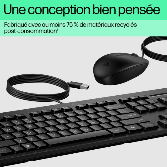 HP Ensemble combiné clavier et souris filaires 225