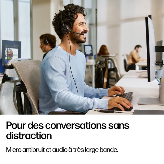 HP Poly Micro-casque filaire USB binaural Mission 425 Classic