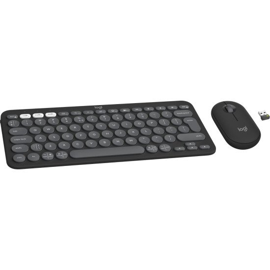 Logitech Pebble 2 Combo clavier Souris incluse RF sans fil + Bluetooth QWERTY US International Graphite