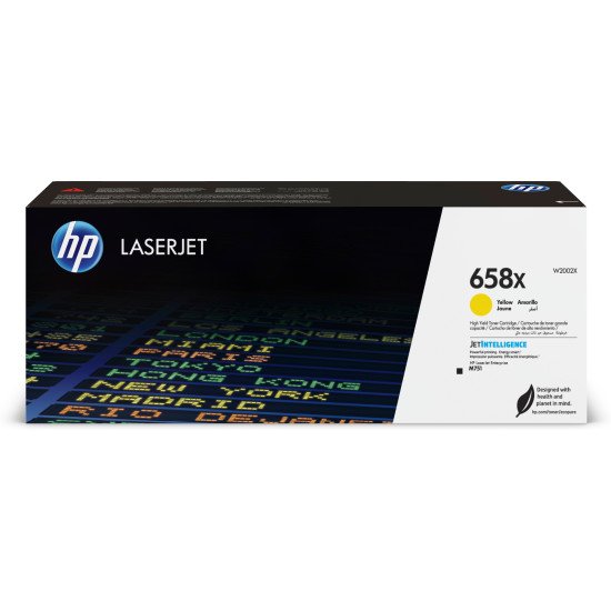 HP Toner jaune LaserJet 658X authentique grande capacité HP Toner jaune LaserJet 658X authentique grande capacité
