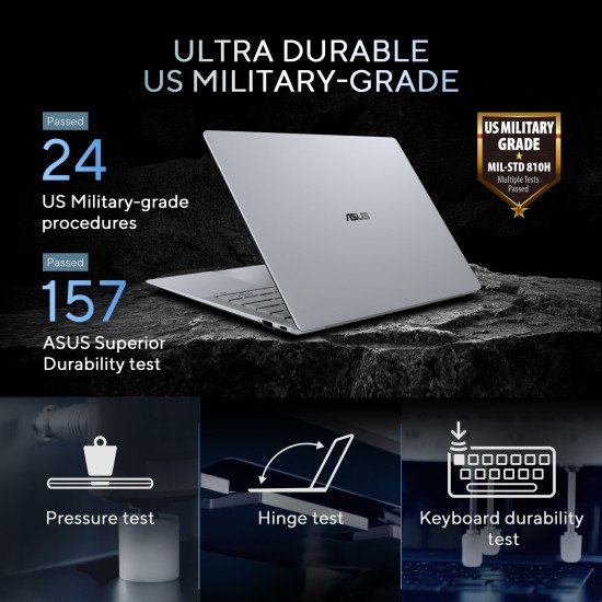 ASUS ExpertBook Ultra B9406CAA-TH0875X-S Copilot+ PC Intel Core Ultra 7 356H Ordinateur portable 35,6 cm (14") WQXGA+ 32 Go LPDDR5x-SDRAM 1 To SSD Wi-Fi 7 (802.11be) Windows 11 Pro US International Gris