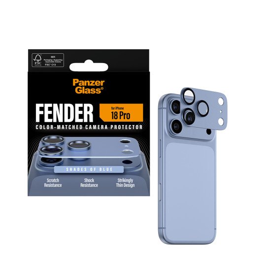 PanzerGlass ® Fender Camera Lens Protector Shades of Blue iPhone 2026 Pro Protection d'écran transparent 1 pièce(s)