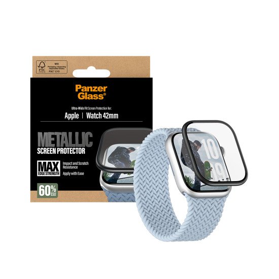 PanzerGlass ® Screen Protector Metallic Apple Watch Series 11 | 10 | 42mm Protection d'écran transparent 1 pièce(s)