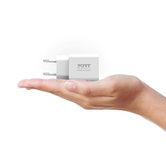 Port Designs PORT Connect 902036EUB chargeur d'appareils mobiles Universel Blanc Secteur Charge rapide Intérieure