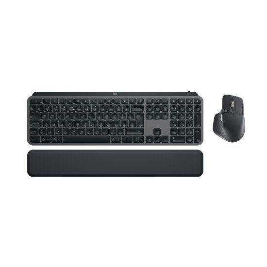 Logitech MX Keys S Combo clavier Souris incluse RF sans fil + Bluetooth AZERTY Belge Graphite