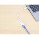 Manhattan Adaptateur USB-C vers Ethernet Gigabit, réseau 10/100/1000 Mbit/s, jusqu'à 2 Gbit/s en duplex intégral, RJ45, blanc, garantie 3 ans, équivalent à US1GC30W