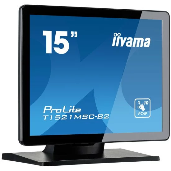 iiyama ProLite T1521MSC-B2 écran PC 38,1 cm (15") 1024 x 768 pixels XGA LED Écran tactile Dessus de table Noir iiyama ProLite T1521MSC-B2 écran PC 38,1 cm (15") 1024 x 768 pixels XGA LED Écran tactile Dessus de table Noir