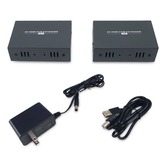 LevelOne HVE-8111 extension audio/video Émetteur et récepteur AV Noir