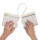 R-Go Tools Clavier ergonomique R-Go Split Break avec logiciel de pause, clavier ergonomique divisé, AZERTY (BE), bluetooth, blanc