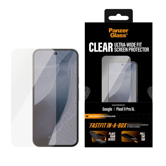 PanzerGlass ® Screen Protector Google Pixel 11 Pro XL | Ultra-Wide Fit w. FASTFIT IN-A-BOX Protection d'écran transparent 1 pièce(s)