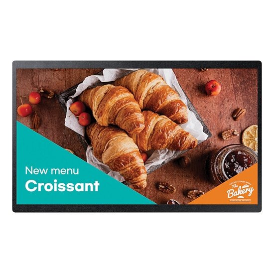 Samsung LH24QBCTBGCXEN affichage de messages Écran plat de signalisation numérique 60,5 cm (23.8") LED Wifi 250 cd/m² Full HD Noir Écran tactile Intégré dans le processeur Tizen 16/7