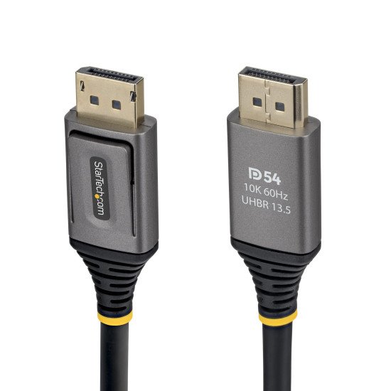 StarTech.com Câble DisplayPort 2.1 de 2m, Câble DisplayPort DP54 Certifié VESA, 8K 60Hz Non Compressé, 10K 60Hz/8K 144Hz/4K avec DSC 1.2a, Câble d'Écran DP 2.1