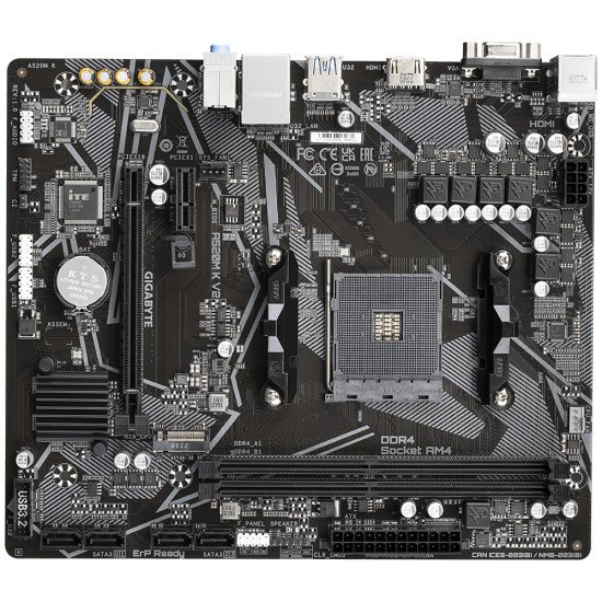 Gigabyte A520M K V2 carte mère AMD A520 Emplacement AM4 micro ATX