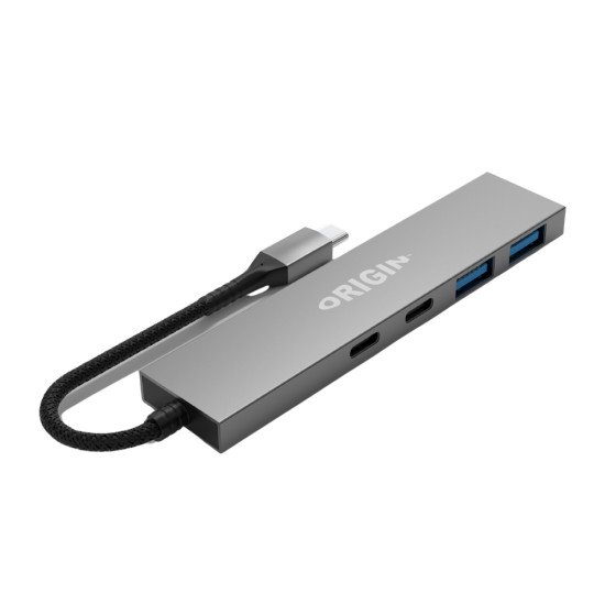 Origin Storage Origin 4 Ports - 2 USB3.2 & 2 Type C Gen1 Hub Avec fil USB 3.2 Gen 1 (3.1 Gen 1) Type-A + Type-C Gris Origin Storage Origin 4 Ports - 2 USB3.2 & 2 Type C Gen1 Hub Avec fil USB 3.2 Gen 1 (3.1 Gen 1) Type-A + Type-C Gris