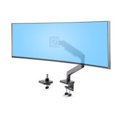 StarTech.com Support de Bureau pour Écrans Incurvés Jusqu'à 49 Pouces 32:9 Ultrawide, Bras à Ressort Mécanique pour Moniteur, Pince en C/Oeillet, Réglage Sans Outil, Max 20kg