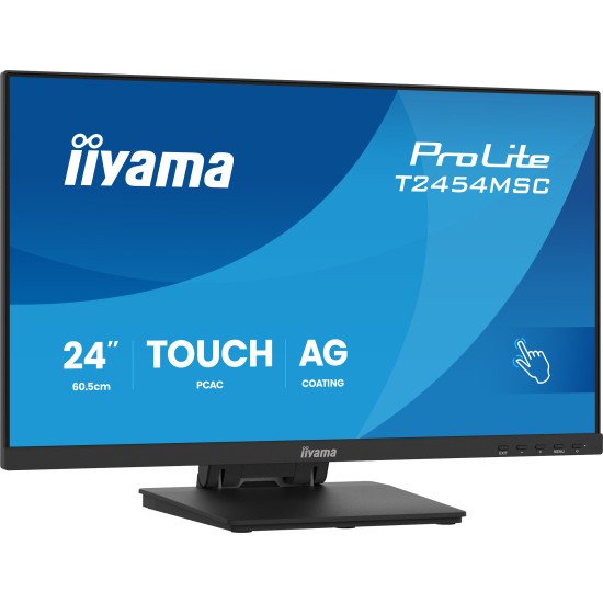 iiyama ProLite T2454MSC-B3AG écran PC 60,5 cm (23.8") 1920 x 1080 pixels Full HD LED Écran tactile Multi-utilisateur Noir iiyama ProLite T2454MSC-B3AG écran PC 60,5 cm (23.8") 1920 x 1080 pixels Full HD LED Écran tactile Multi-utilisateur Noir