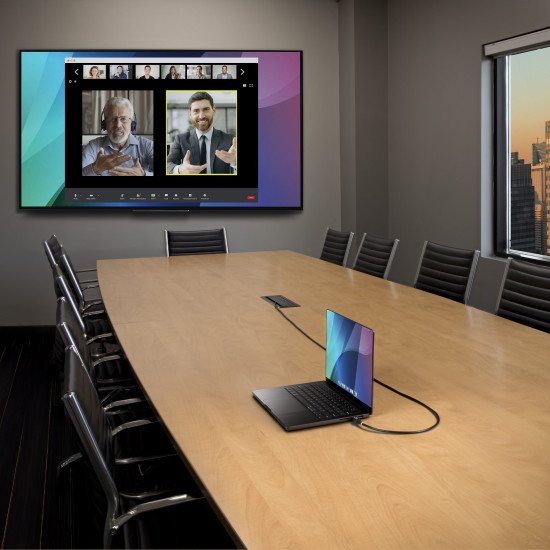 StarTech.com Câble USB4 Actif de 2m, 40 Gbps, 240 W PD, 8K 60 Hz/4K 240 Hz DP2.1 DP40, Gaine en TPE, Câble USB-C Compatible Thunderbolt 4 - Cordon USB-C Noir