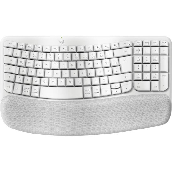 Logitech Wave Keys clavier Bureau RF sans fil + Bluetooth QWERTZ Allemand Blanc Logitech Wave Keys clavier Bureau RF sans fil + Bluetooth QWERTZ Allemand Blanc