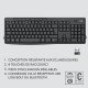 Logitech MK370 Combo for Business Graphite FR clavier