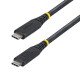StarTech.com Câble USB4 de 1m, 40 Gbps, Câble USB-C Certifié USB-IF, 240 W PD, 8K 60Hz/4K 240Hz DP2.1 DP40, Gaine TPE, Compatible Thunderbolt 4 - Cordon USB-C Noir