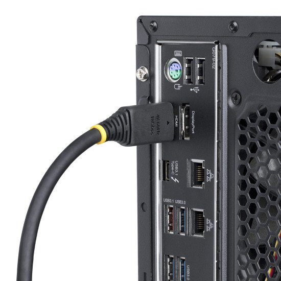 StarTech.com Câble HDMI Haute Vitesse de 5 m avec Connecteurs à Verrouillage, 4K 60 Hz/1440p 144 Hz, HDR10/HDCP 2.2/ARC, 18 Gbps, Câble UHD HDMI pour Téléviseur/Moniteur/Écran, Gaine TPE