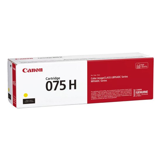 Canon 075 H Cartouche de toner 1 pièce(s) Original Jaune