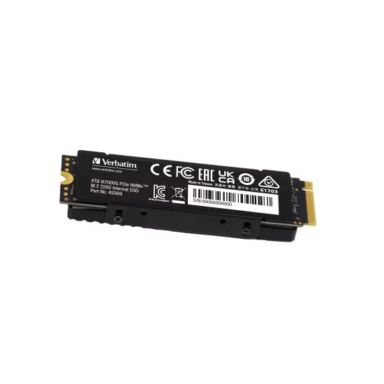 Verbatim Vi7000 M.2 4 To PCI Express 4.0 NVMe Verbatim Vi7000 M.2 4 To PCI Express 4.0 NVMe