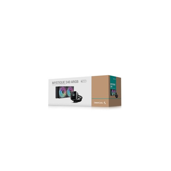 DeepCool MYSTIQUE 240 ARGB Processeur Refroidisseur de liquide tout-en-un 12 cm Noir 1 pièce(s) DeepCool MYSTIQUE 240 ARGB Processeur Refroidisseur de liquide tout-en-un 12 cm Noir 1 pièce(s)