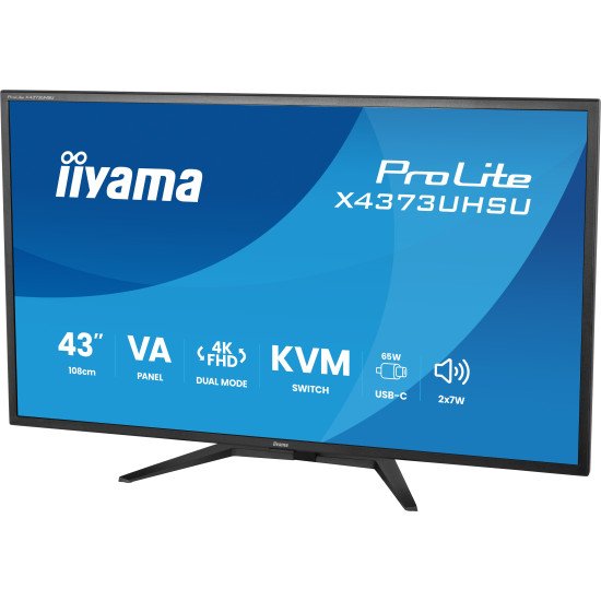 iiyama ProLite X4373UHSU-B2 écran PC 109,2 cm (43") 3840 x 2160 pixels 4K Ultra HD LED Noir