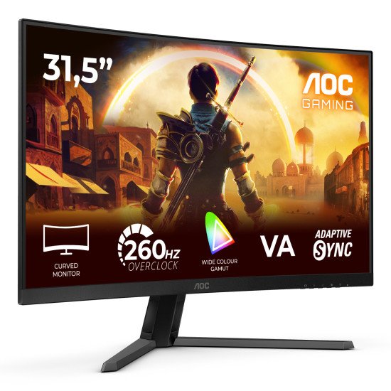 AOC G4 C32G42ZE écran PC 80 cm (31.5") 1920 x 1080 pixels Full HD LED Noir, Rouge